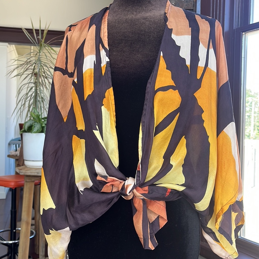 Cover up art ombré shawl camisole